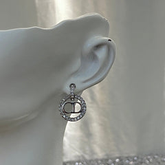 Elegant Diamond Round Earrings