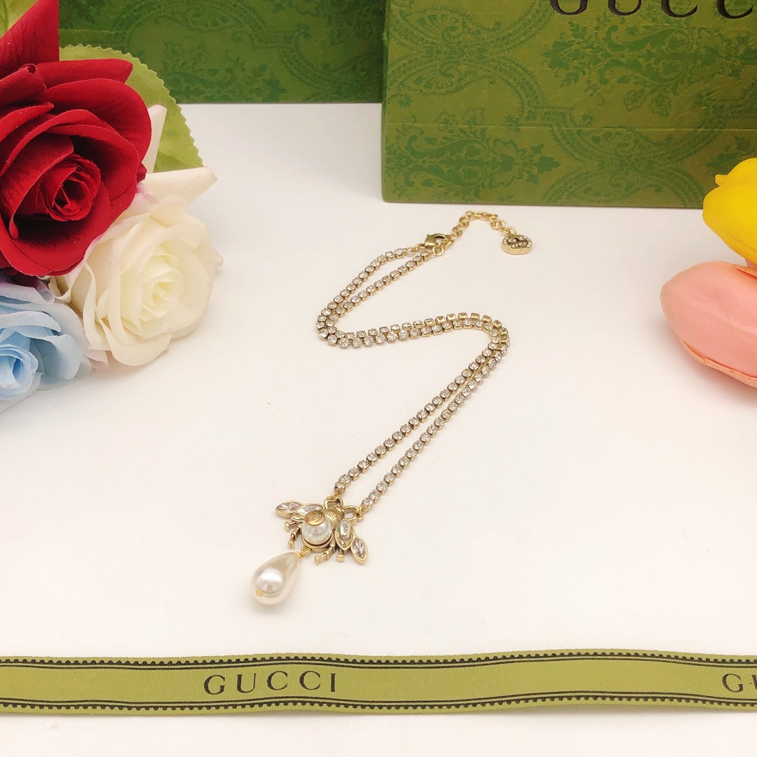 Bee Pearl Necklace