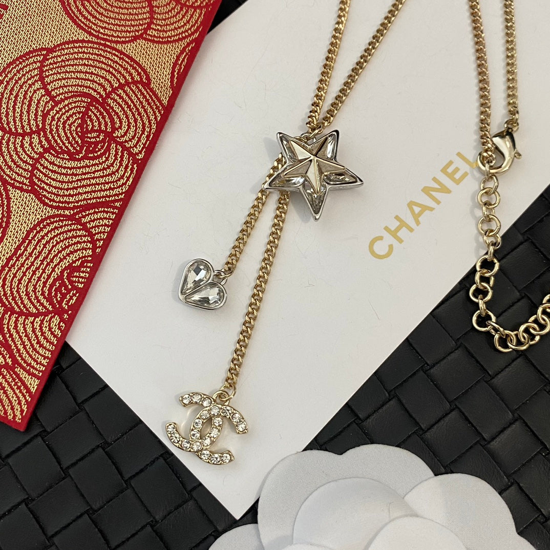 Star Heart Crystal Necklace