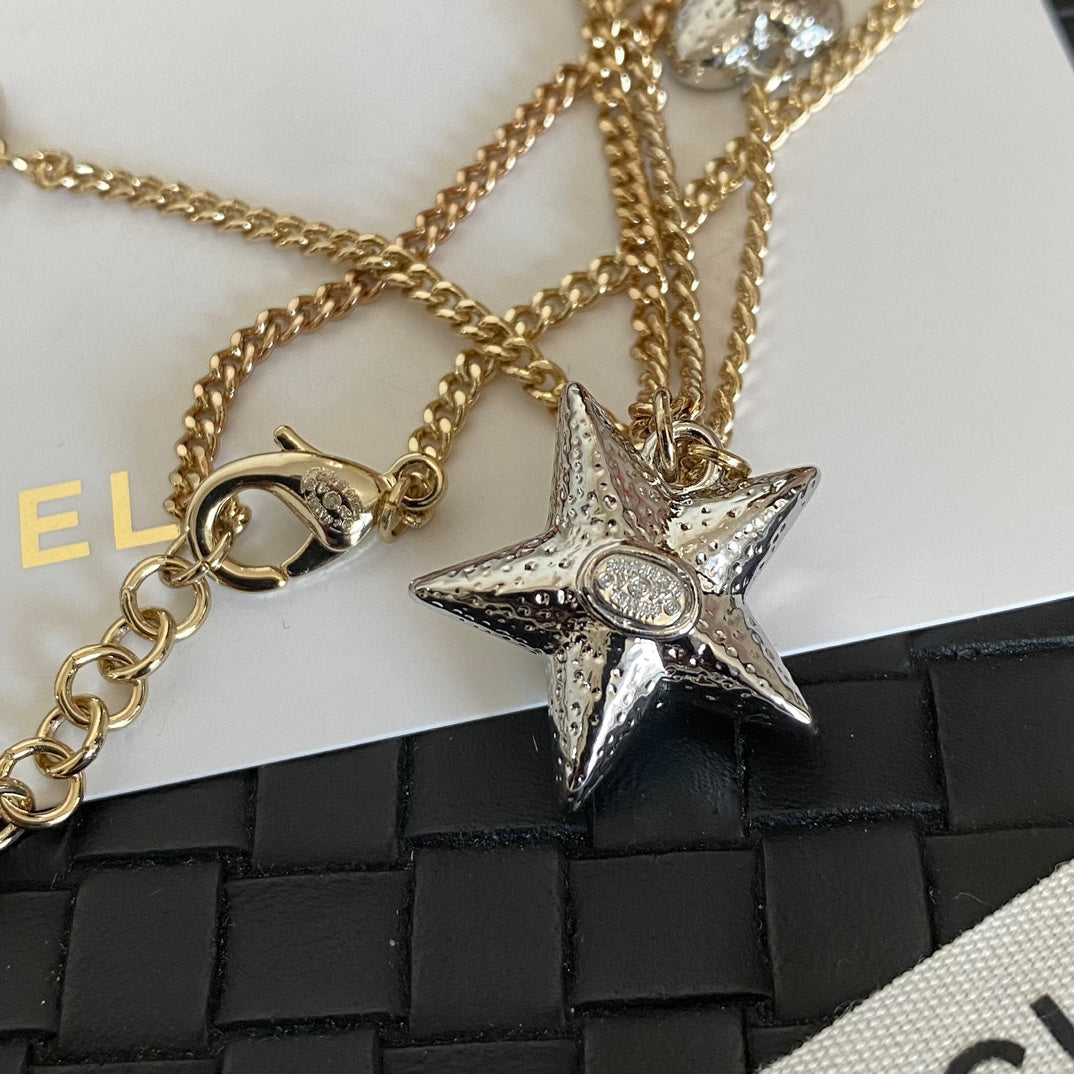 Star Heart Crystal Necklace