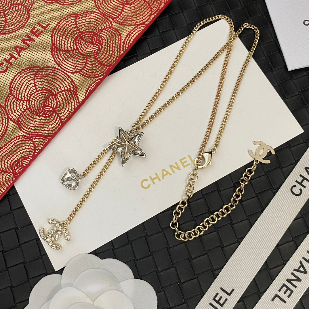 Star Heart Crystal Necklace