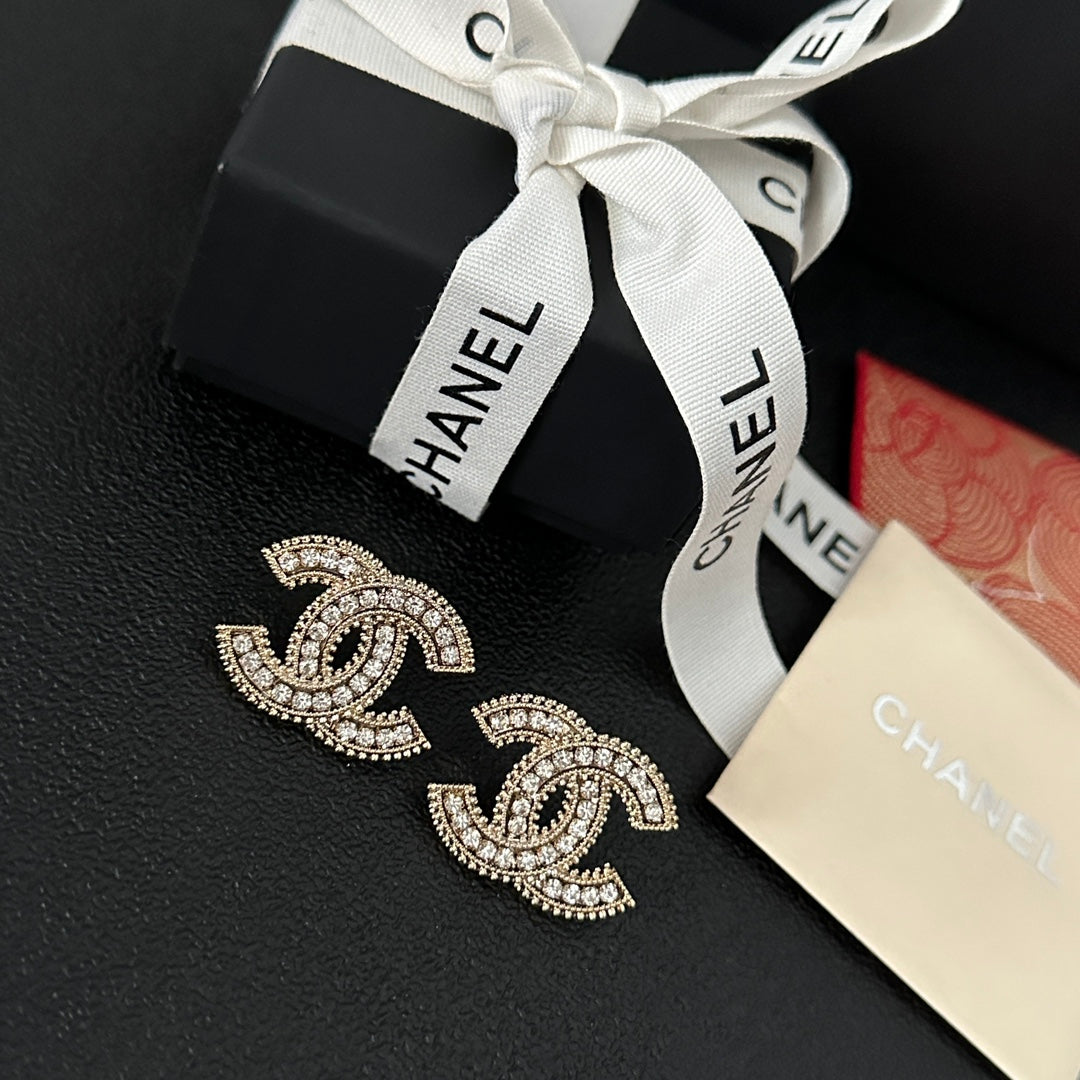 Stylish Diamond Letter Earrings