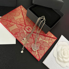 Gradient Diamond Heart Necklace