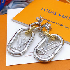Gold Silver Drop Earrings