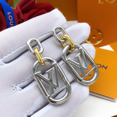 Gold Silver Drop Earrings