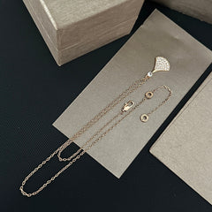 Diamond Fan-Shaped Necklace