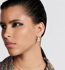 Rose Gold Oil Drop Letter Earrings