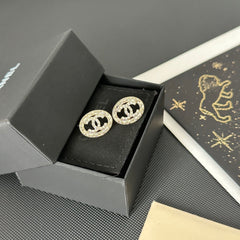 Sparkling Oval Diamond Earrings