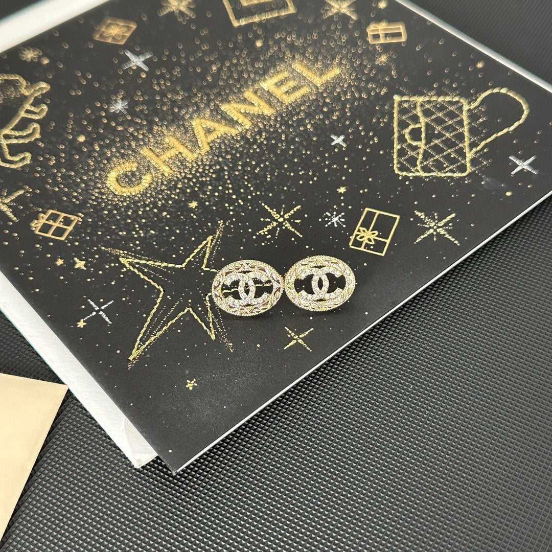 Sparkling Oval Diamond Earrings