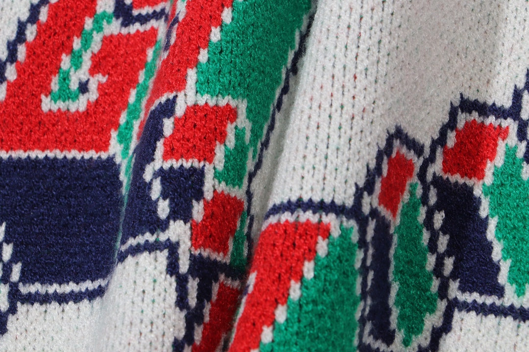 Jacquard-knit cashmere sweatshirt