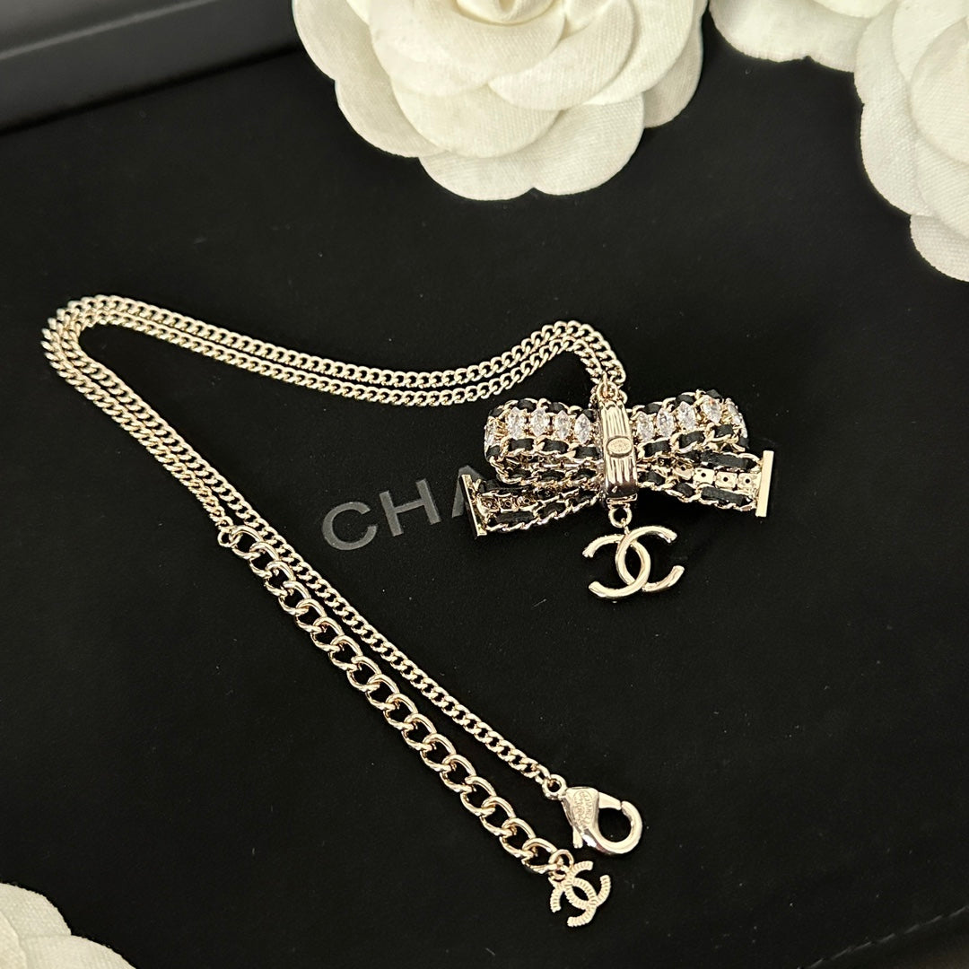 Crystal Bow Necklace
