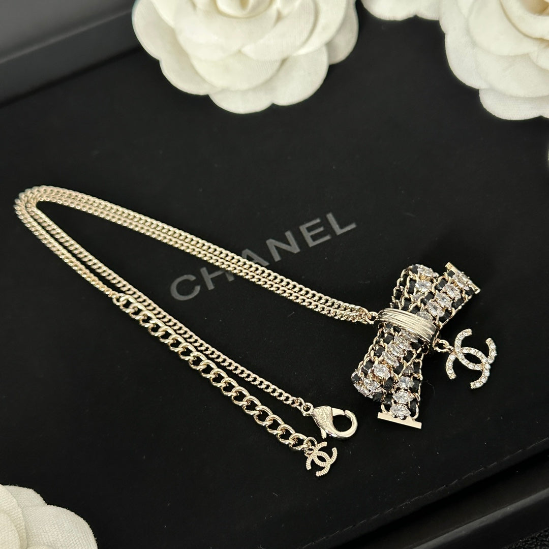 Crystal Bow Necklace