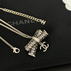 Crystal Bow Necklace