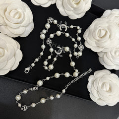 Elegant Pearl Long Necklace