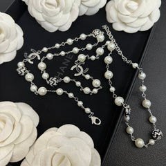 Elegant Pearl Long Necklace