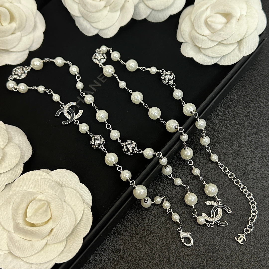 Elegant Pearl Long Necklace