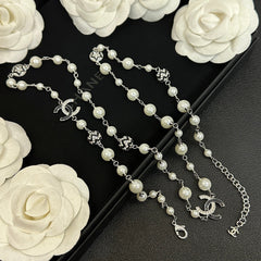 Elegant Pearl Long Necklace