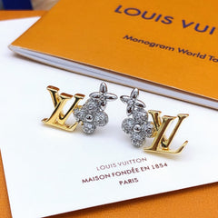 Full Diamond Floral Earrings