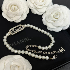Diamond and pearl necklace