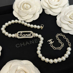 Diamond and pearl necklace