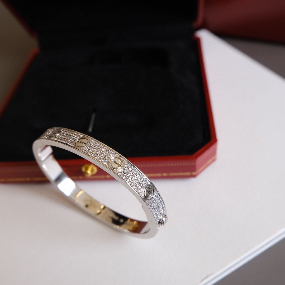 Classic sparkling full diamond bracelet