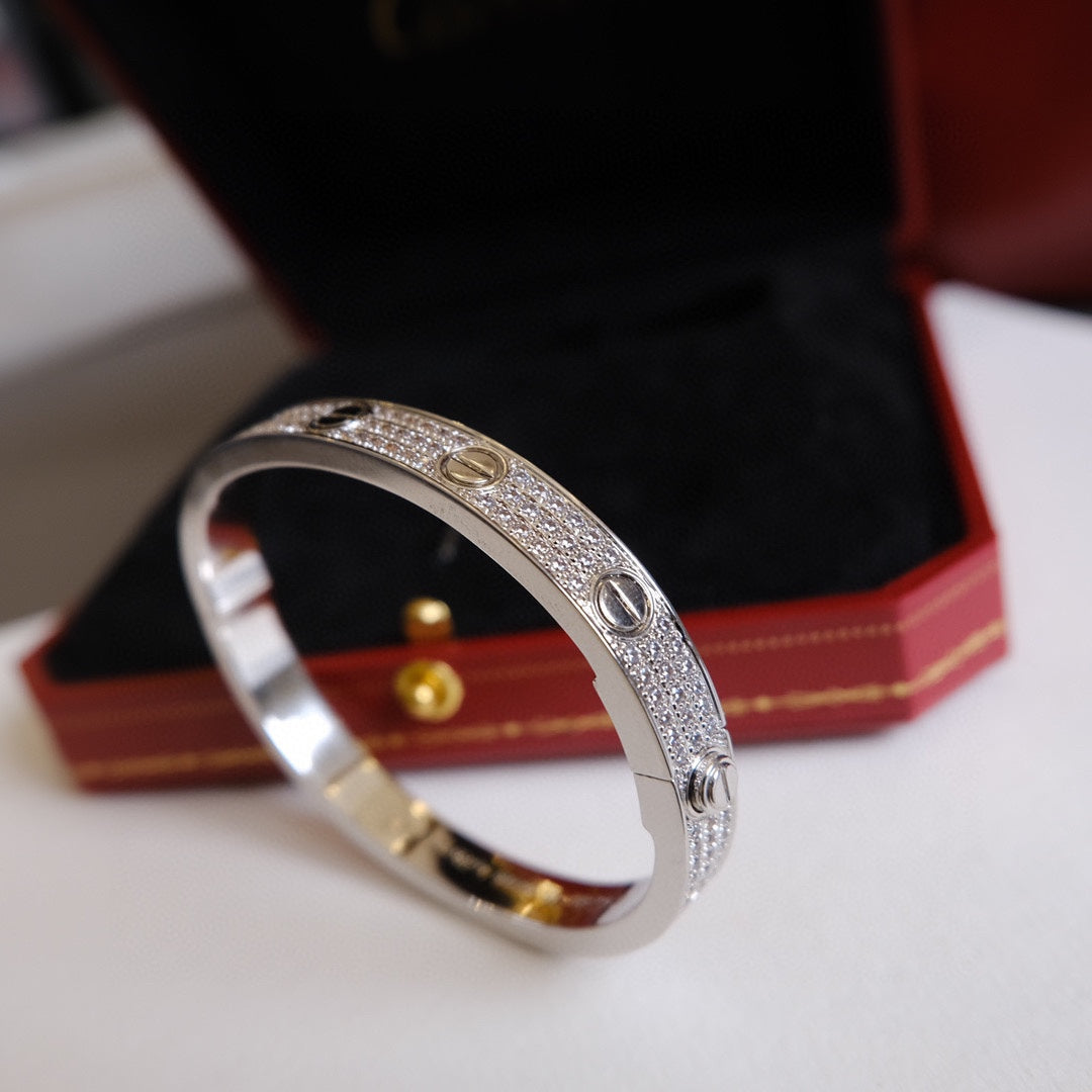 Classic sparkling full diamond bracelet