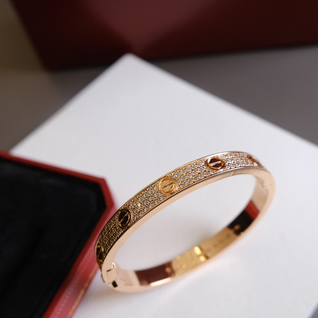 Classic sparkling full diamond bracelet