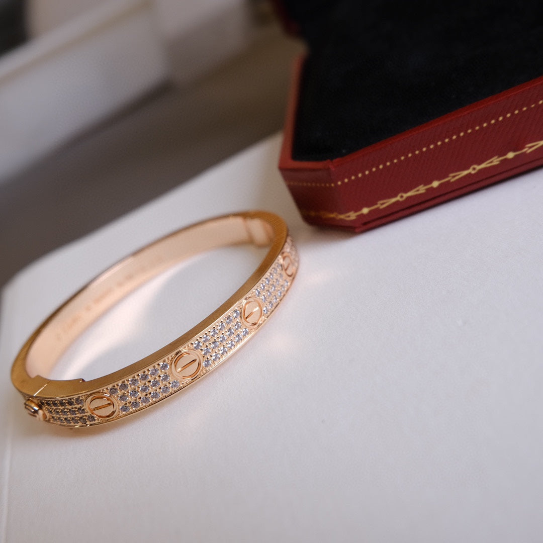 Classic sparkling full diamond bracelet