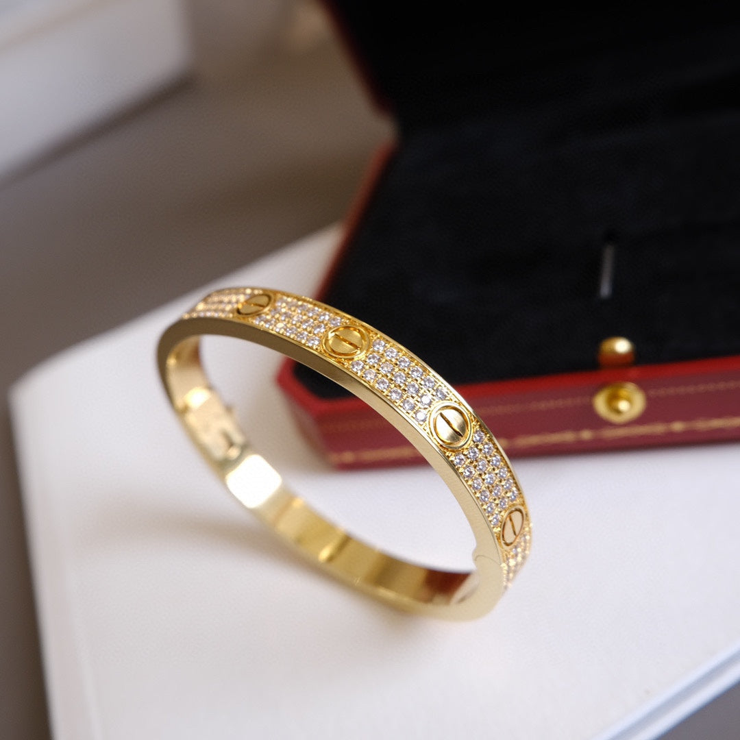Classic sparkling full diamond bracelet