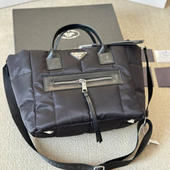 Black Nylon Messenger Bag