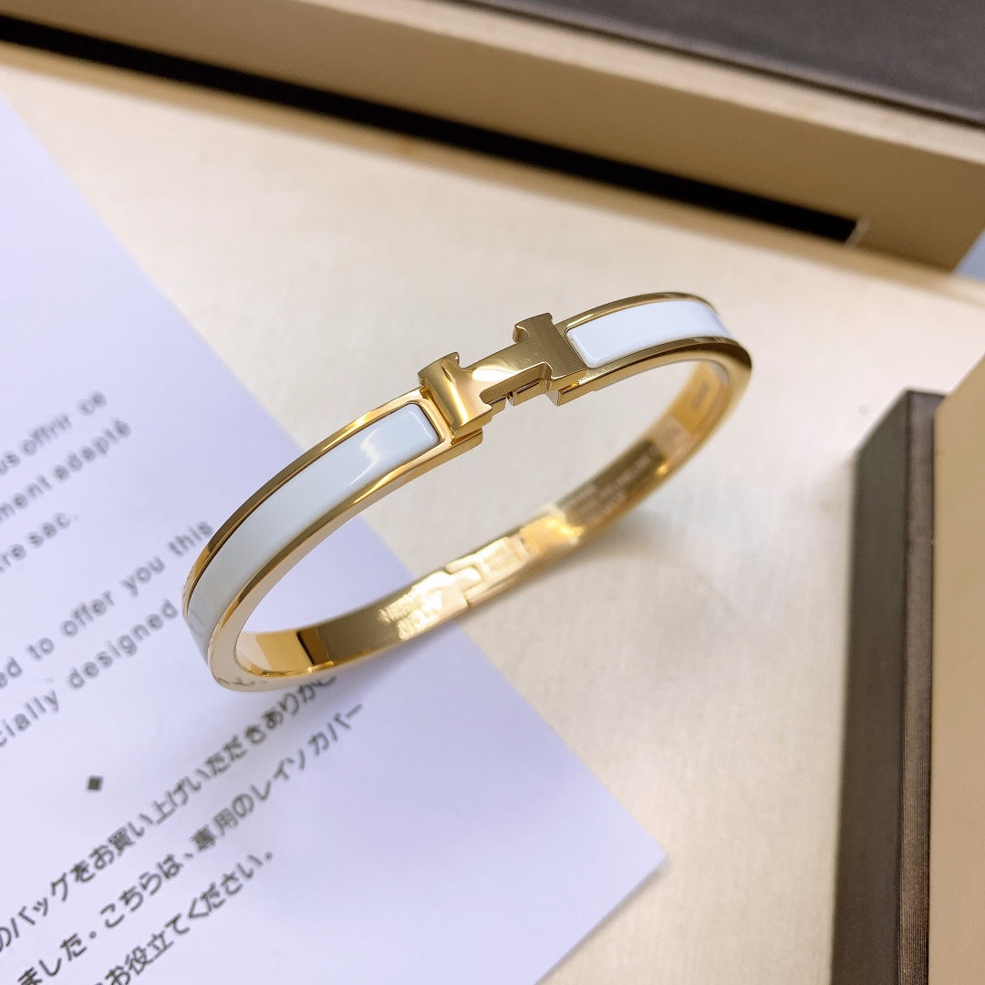 Classic 6mm Narrow Enamel Bracelet
