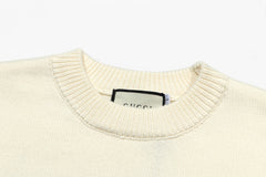 Knitted embroidered cashmere sweatshirt