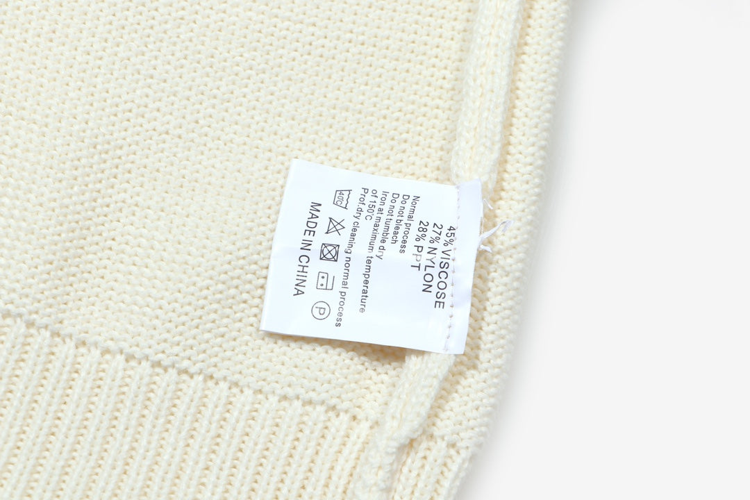 Knitted embroidered cashmere sweatshirt