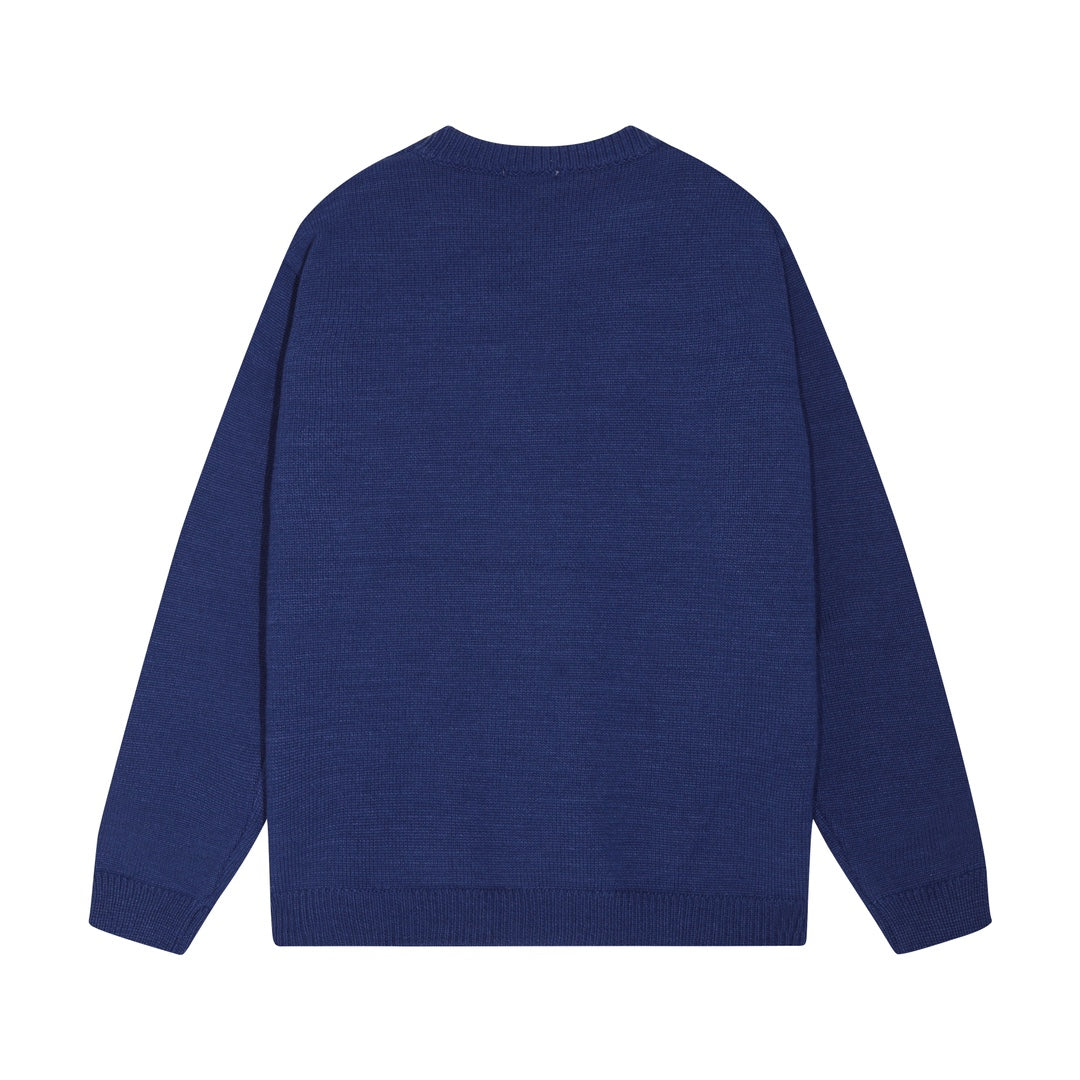 Knitted embroidered cashmere sweatshirt
