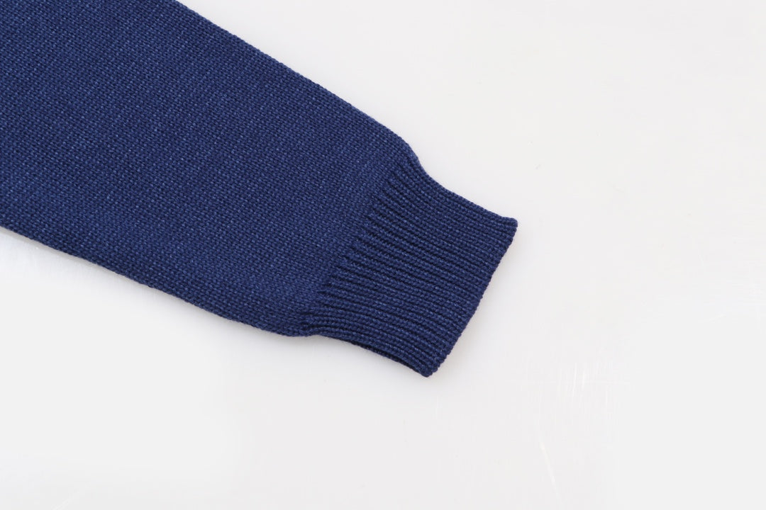 Knitted embroidered cashmere sweatshirt