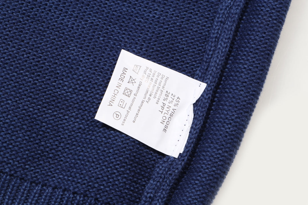 Knitted embroidered cashmere sweatshirt