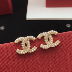 Versatile Pearl Letter Earrings
