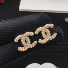 Versatile Pearl Letter Earrings