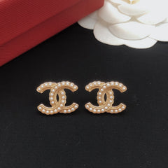Versatile Pearl Letter Earrings