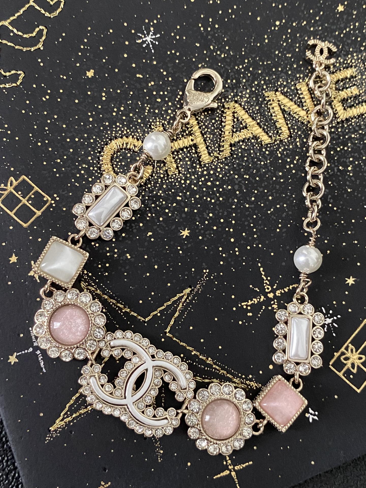 Pink Crystal Gemstone Bracelet