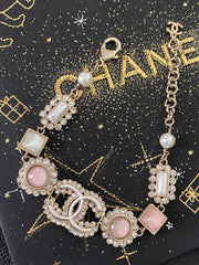 Pink Crystal Gemstone Bracelet