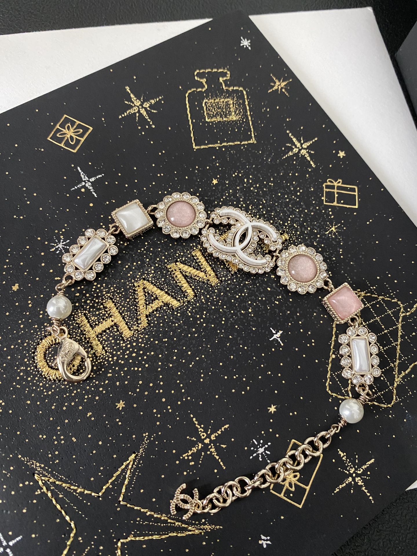 Pink Crystal Gemstone Bracelet