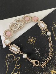 Pink Crystal Gemstone Bracelet