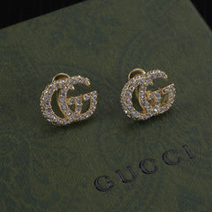 Classic versatile full diamond stud earrings