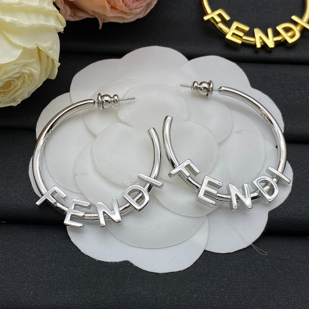 Letter Hoop Earrings