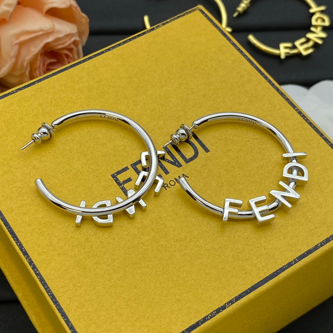 Letter Hoop Earrings