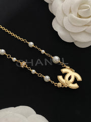 Pink Enamel Letter Necklace