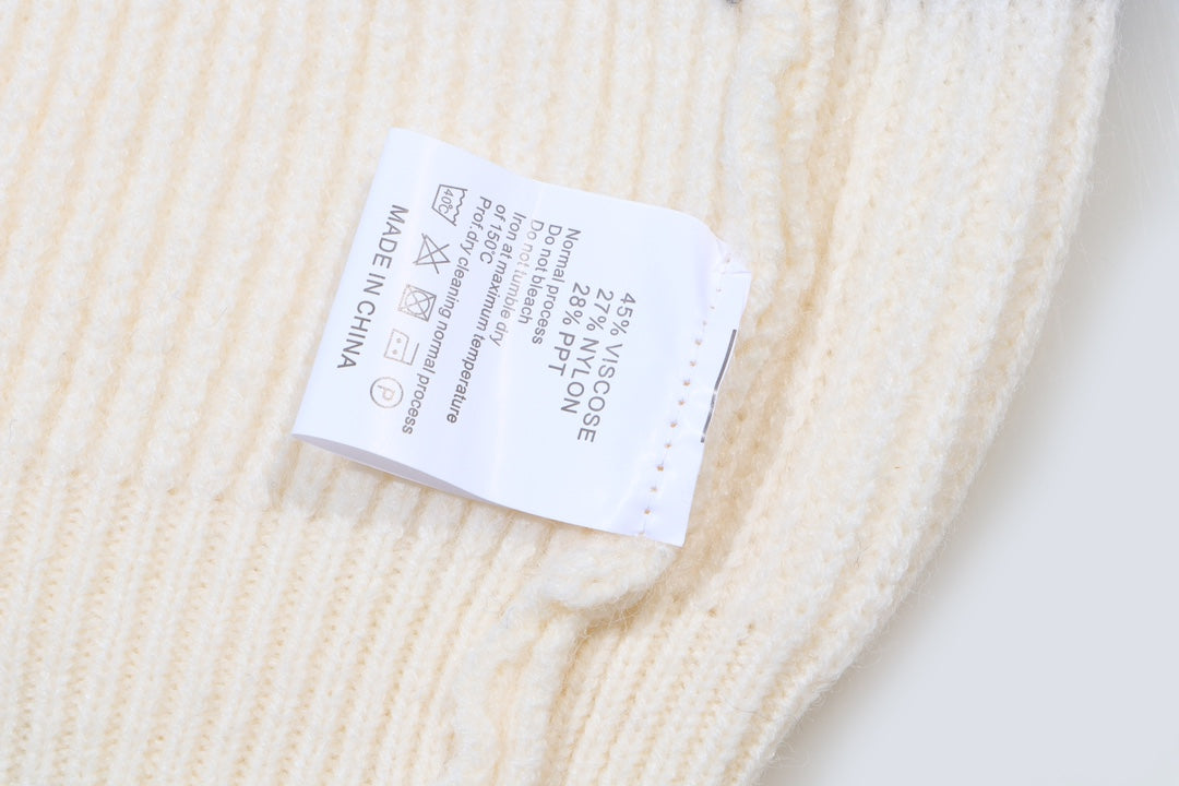 Striped knitted cashmere sweatshirt