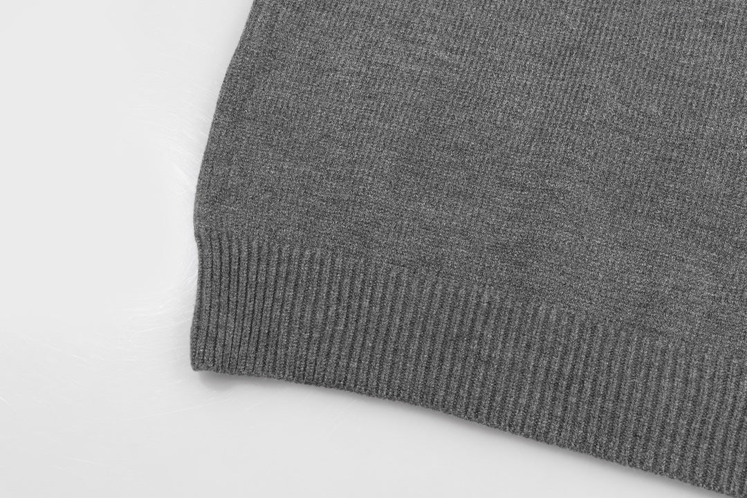 Knitted jacquard cashmere sweatshirt