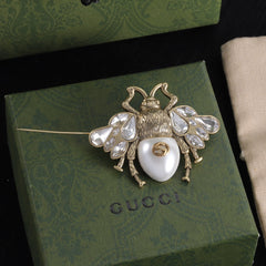 Vintage Diamond Bee Brooch